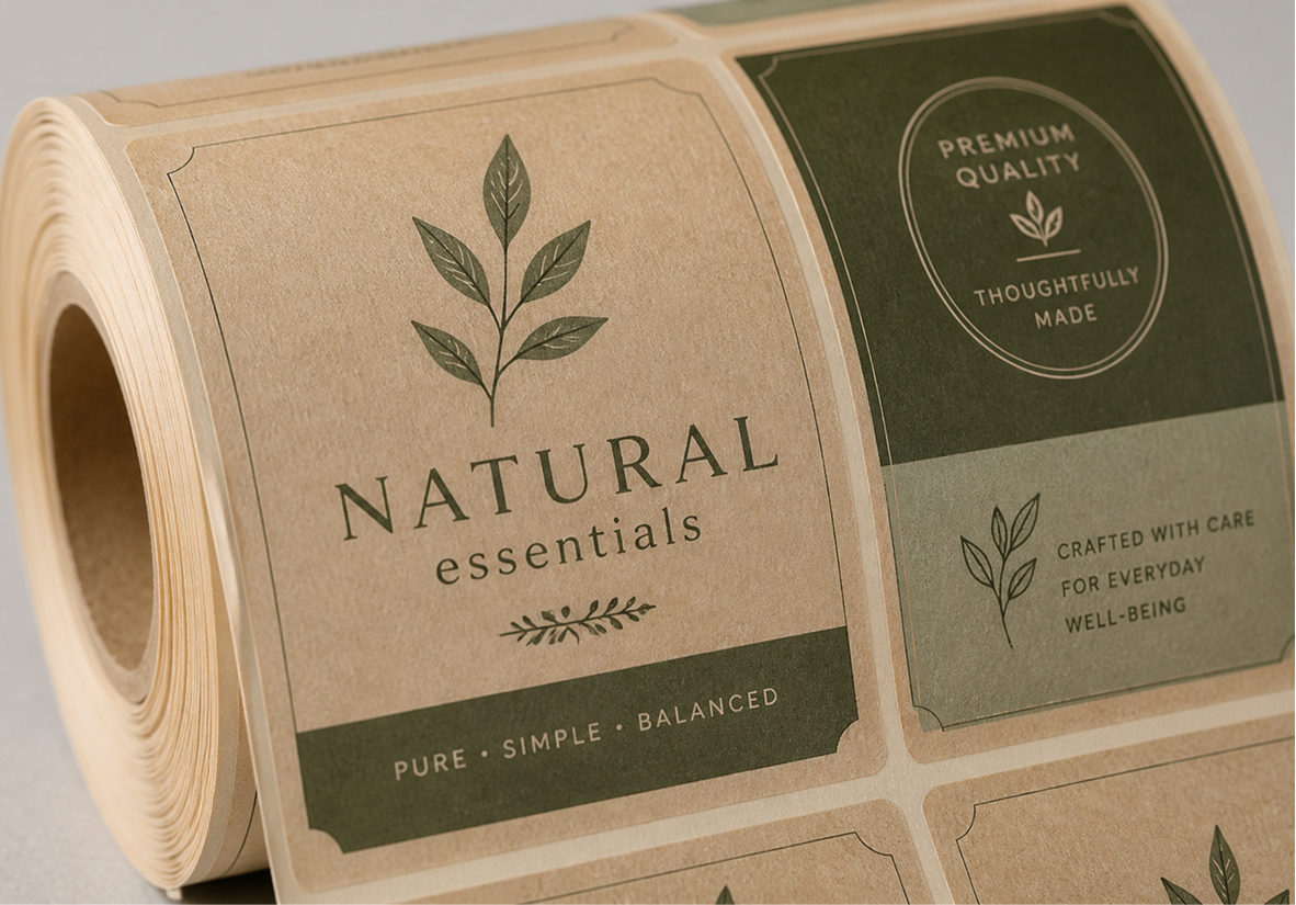 Eggshell Felt Roll Labels