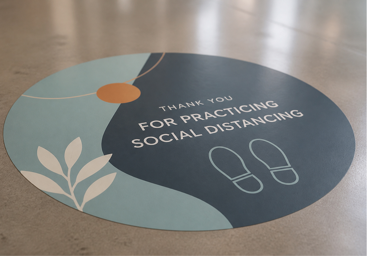 Round Vinyl Floor Graphics