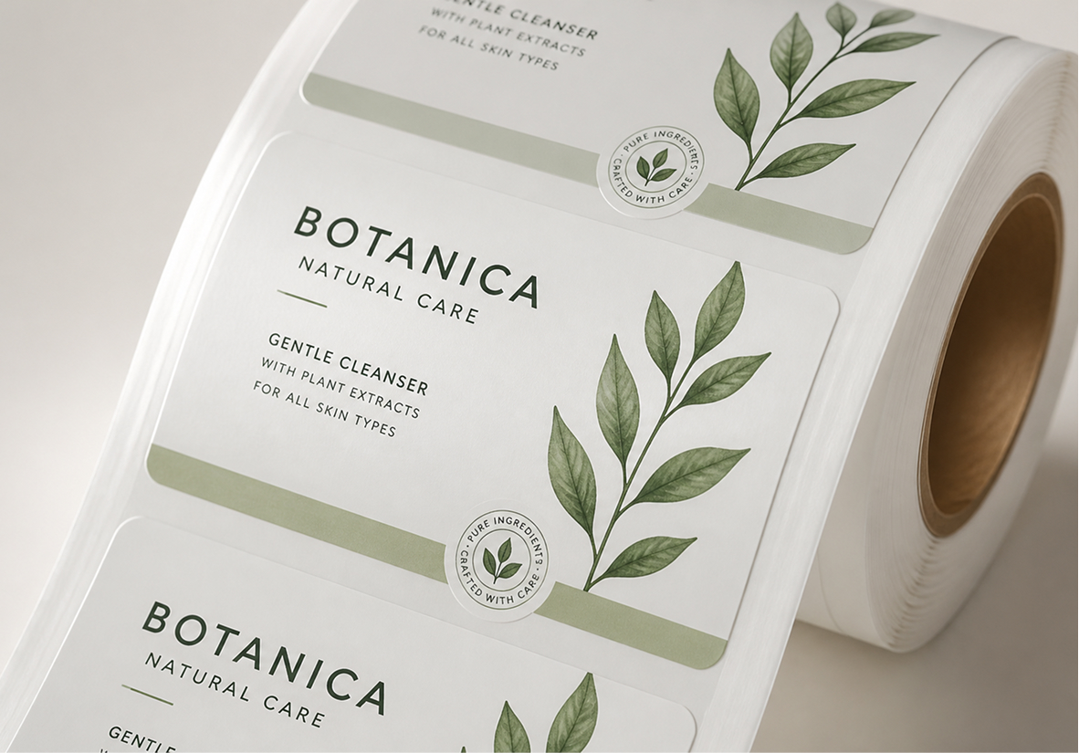 White BOPP Roll Labels