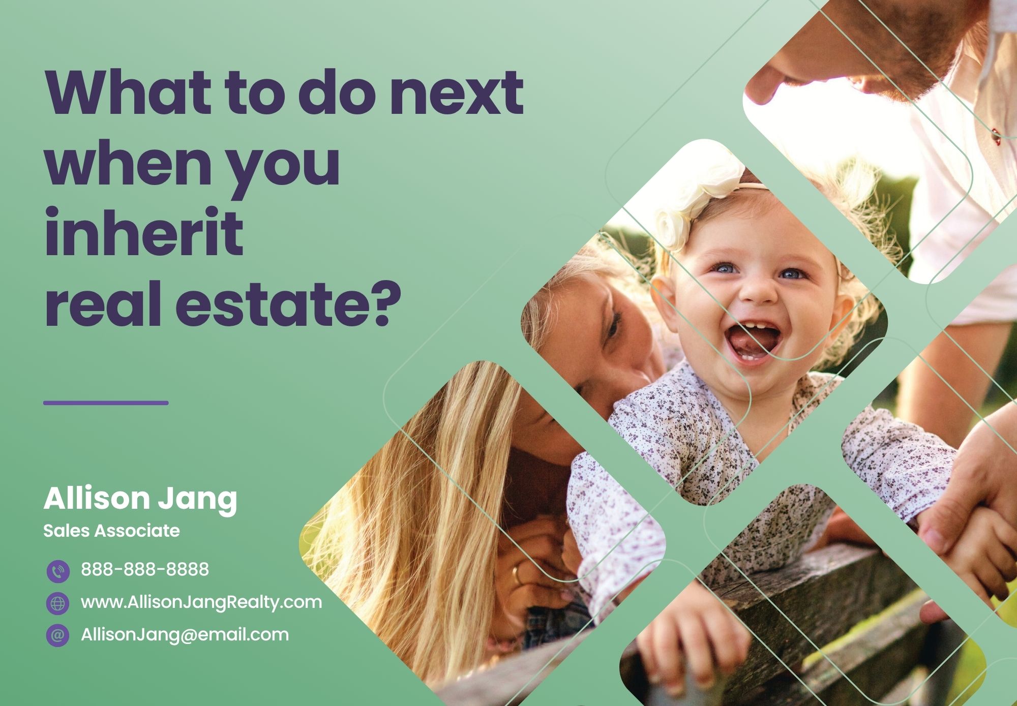 When You Inherit Real Estate · EDDM postcard template