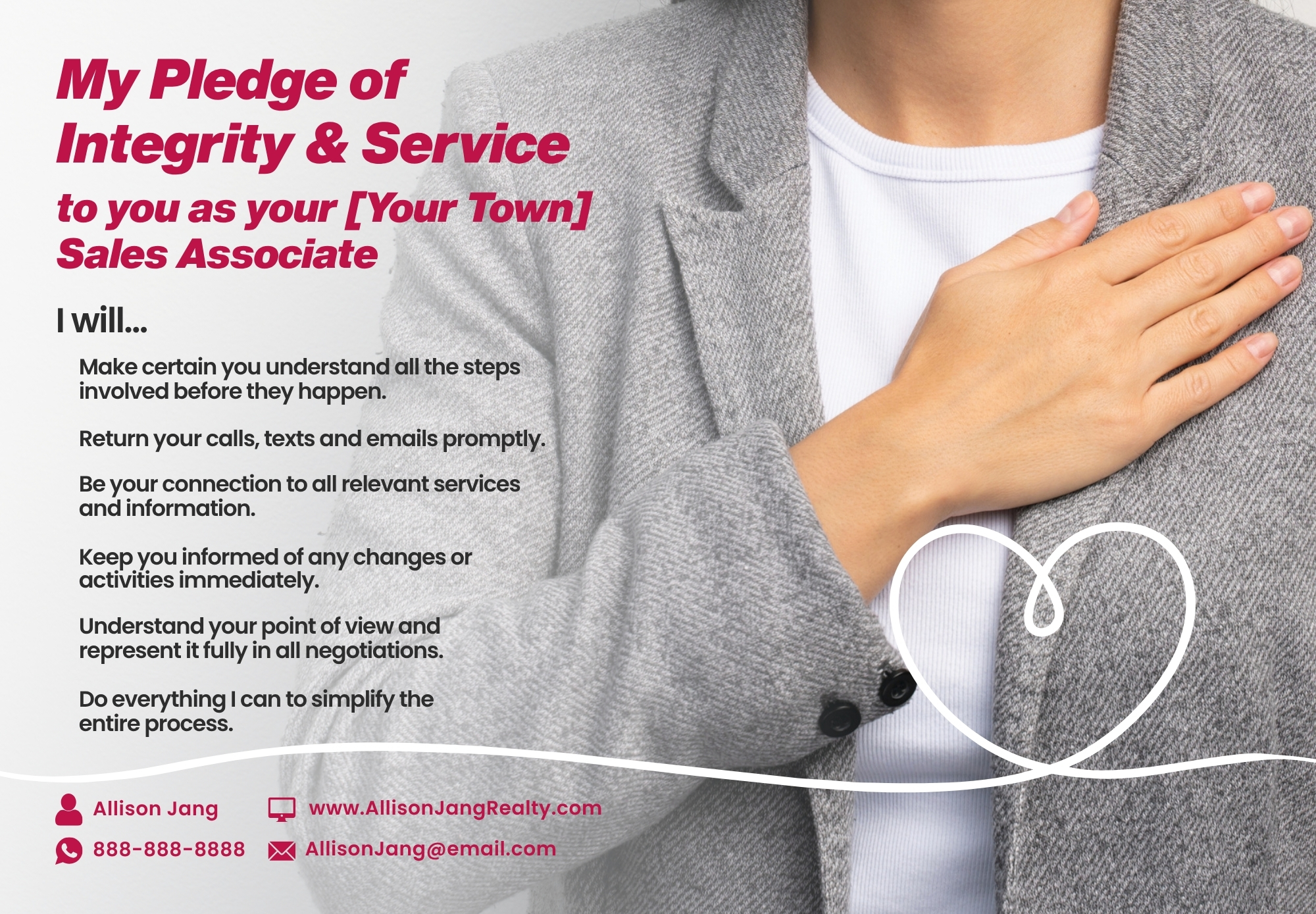 My Pledge of Integrity & Service · EDDM postcard template
