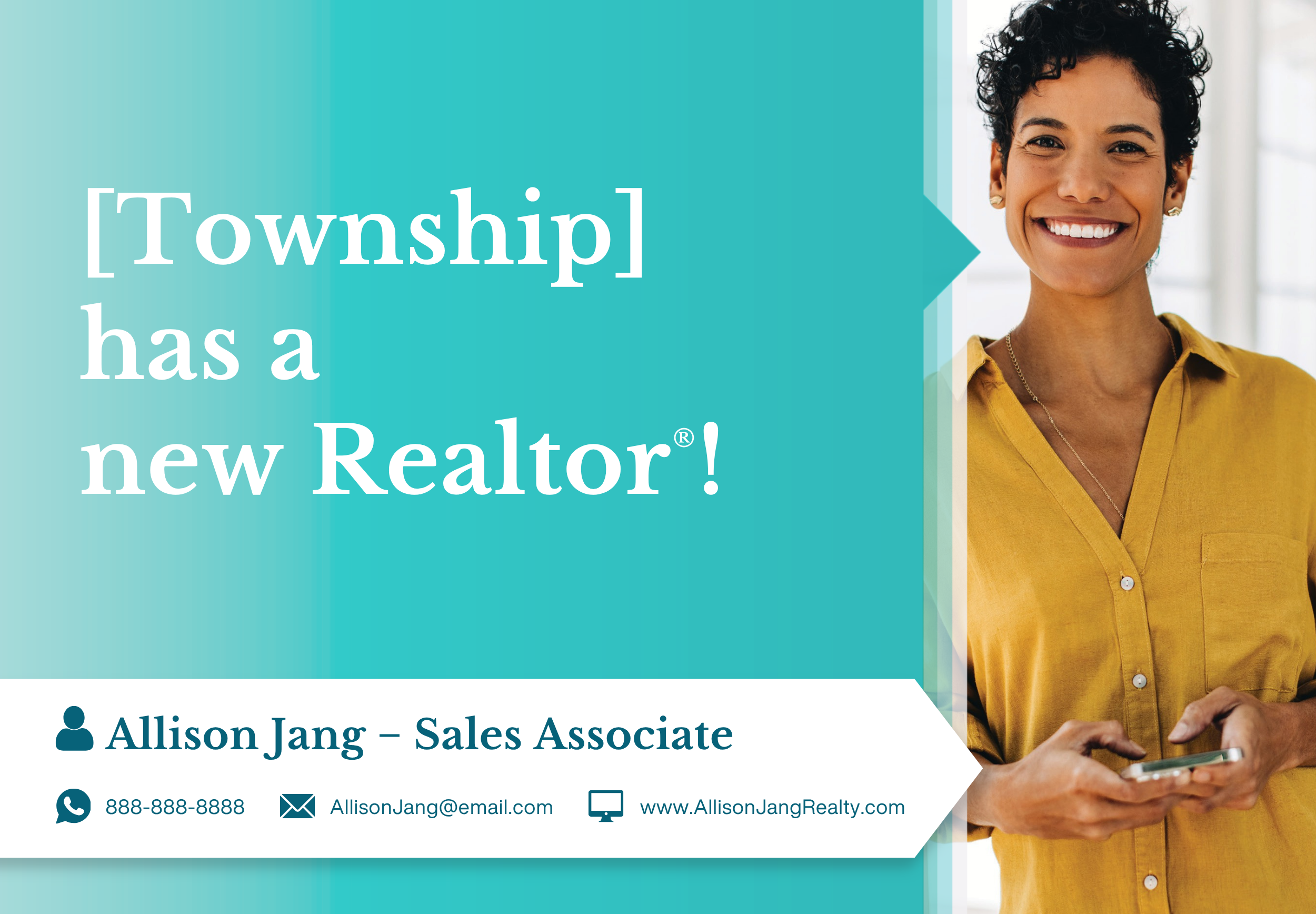 A New Realtor in Town (Announcement) · EDDM postcard template