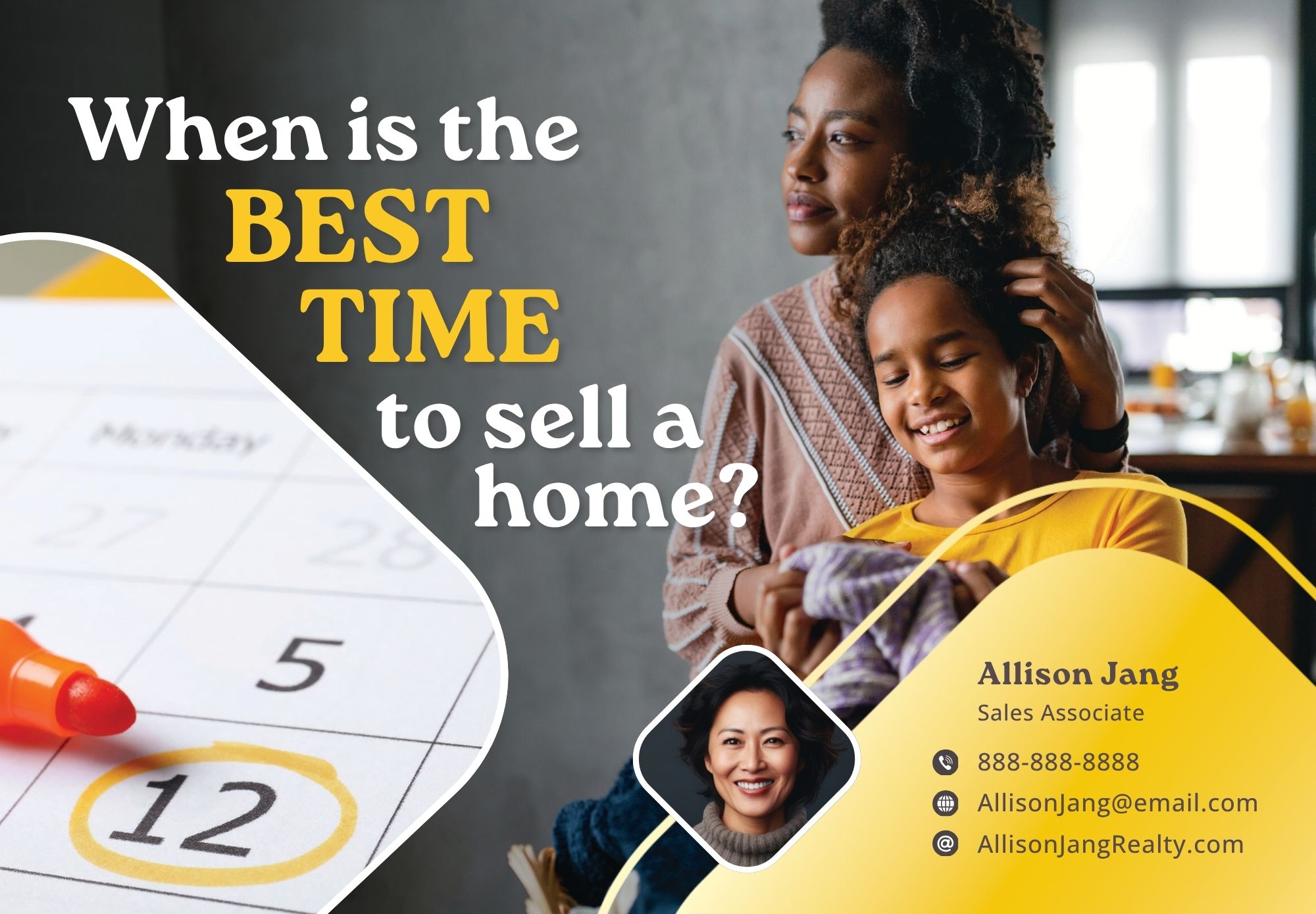 Best Time to Sell · EDDM postcard template